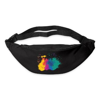 Farbkleckse Kleckse Farbspritzer Maler Geschenk - Gürteltasche - Schwarz - Vorne