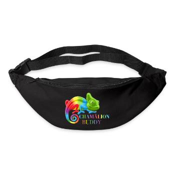 Chamäleon, bunte Chamäleon-Eidechsen - Gürteltasche - Schwarz - Vorne