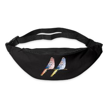 Oiseaux - Sac banane - noir - Devant