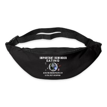 Mic On Eating Reminder Graphic - Bum bag - black - Front
