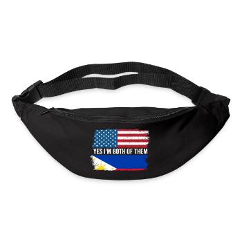 Yes I'm Both Of Them A Filipino American Fil-Am - Bum bag - black - Front