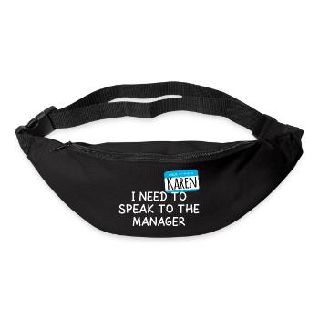 Karen Halloween Costume - Speak To The Manager - Bum bag - black - Front