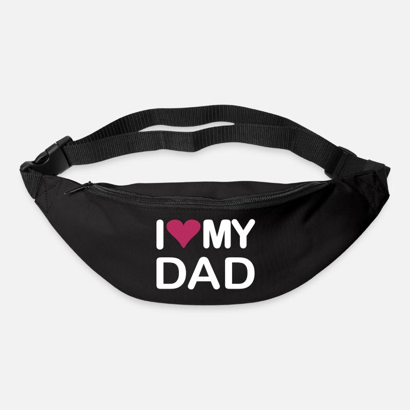 J’aime mon père - Sac banane - noir