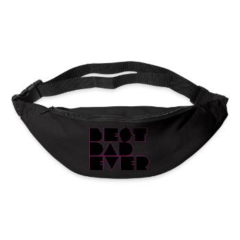 BEST DAD EVER pink schwarz - Gürteltasche - Schwarz - Vorne