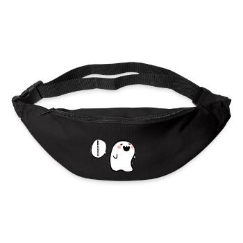Fantôme surpris - Sac banane - noir - Devant