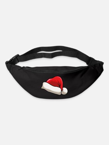 Weihnachtsmütze - Gürteltasche - Schwarz