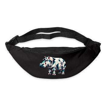 Nilpferd // hippo - Gürteltasche - Schwarz - Vorne