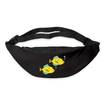 fische comic - Gürteltasche - Schwarz - Vorne