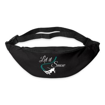 let it snow skifahrer - Gürteltasche - Schwarz - Vorne