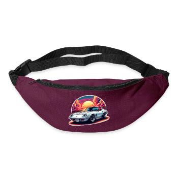 Oldtimer Sonnenuntergang - Gürteltasche - Burgunderrot - Vorne