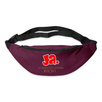 Ja, Sie haben vollkommen recht. - Gürteltasche - Burgunderrot - Vorne