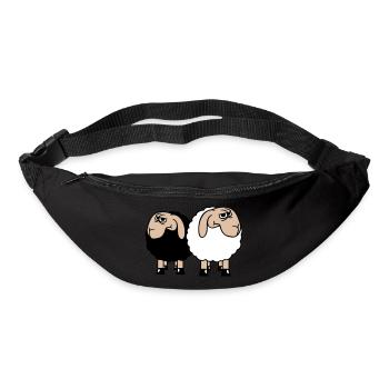 2 Équipe d’amis offensés sceptiques - Sac banane - noir - Devant