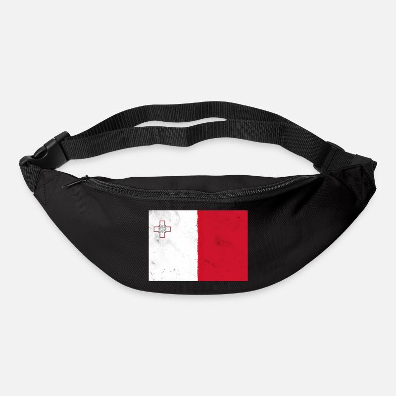 Drapeau de Malte - Sac banane - noir