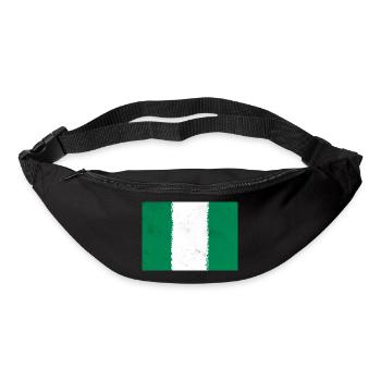 Drapeau du Nigeria - Sac banane - noir - Devant