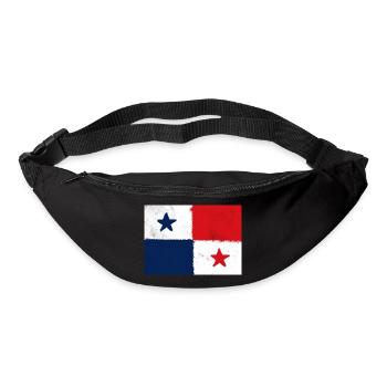 Drapeau du Panama - Sac banane - noir - Devant