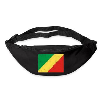 Flagge der Republik Kongo - Gürteltasche - Schwarz - Vorne