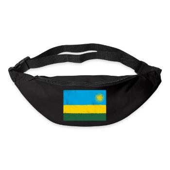 Flagge von Ruanda - Gürteltasche - Schwarz - Vorne