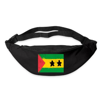 Flagge von São Tomé und Príncipe - Gürteltasche - Schwarz - Vorne