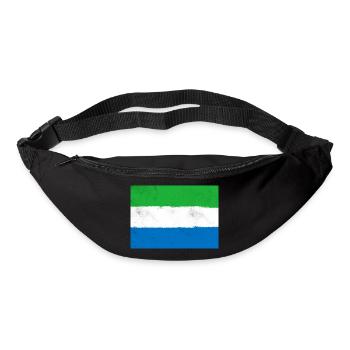 Flagge von Sierra Leone - Gürteltasche - Schwarz - Vorne