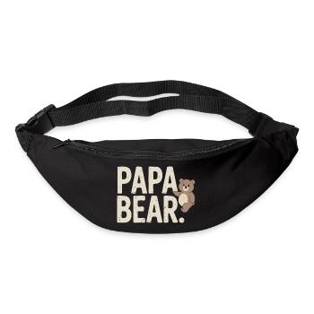 Papa Bear – Fun Design for Fathers - Bum bag - black - Front