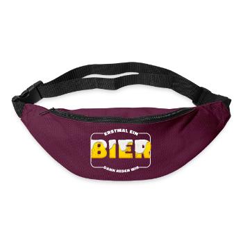 Erstmal Bier – Damm Reden Wir - Gürteltasche - Burgunderrot - Vorne
