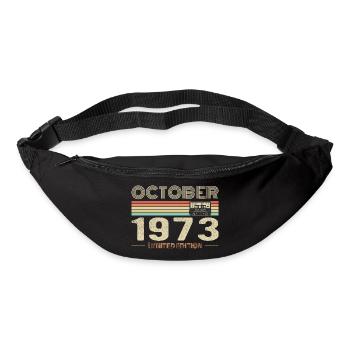 Anniversaire octobre 1973 - Birthday october 1973 - Sac banane - noir - Devant