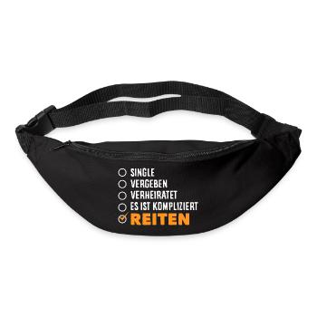 Pferdemädchen Reiten Ponyfans Reiter - Gürteltasche - Schwarz - Vorne