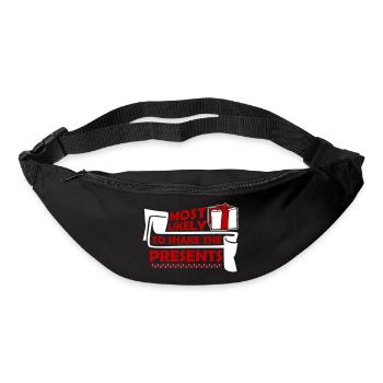 Le plus susceptible de secouer les cadeaux Noël Fun - Sac banane - noir - Devant
