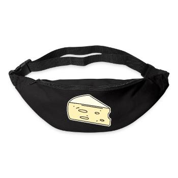 Humour fromage brie - Sac banane - noir - Devant