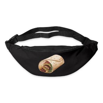 Burrito Wrap Illustration - Bum bag - black - Front