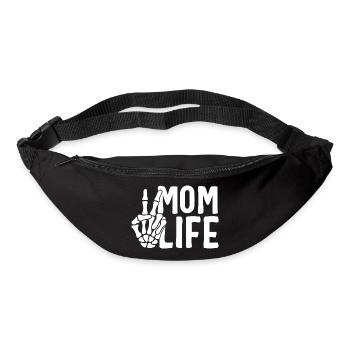 Main squelette de la vie de maman – Chemise de maman drôle et coquine - Sac banane - noir - Devant