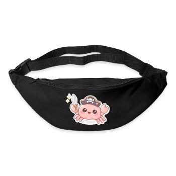 Pirate Crab with Sword - Bum bag - black - Front