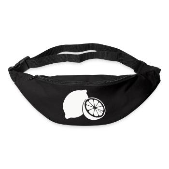 Zitrus-Silhouette Zitronen - Gürteltasche - Schwarz - Vorne