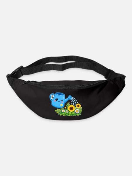 Watering Can Blooms – Gießkanne Blüten - Gürteltasche - Schwarz