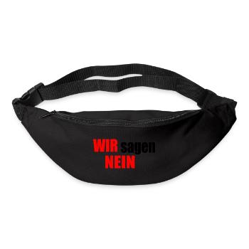 Wir sagen nein - Gürteltasche - Schwarz - Vorne