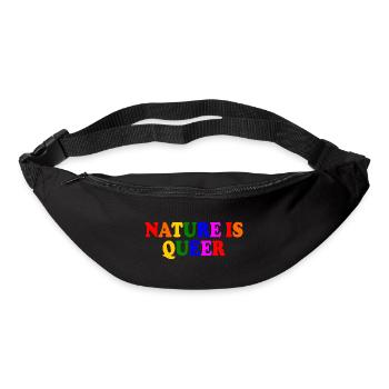 Nature is queer - Gürteltasche - Schwarz - Vorne