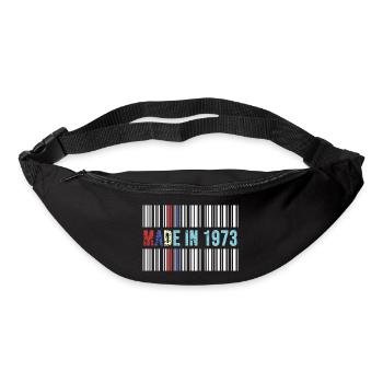 1973 birthday 49 years 49th anniversary retro barcode - Bum bag - black - Front