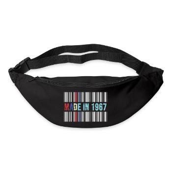1967 birthday 55 years 55th anniversary retro barcode - Bum bag - black - Front