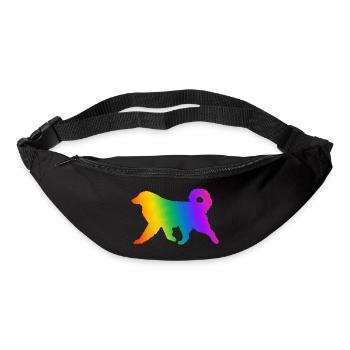 Bouvier des Pyrénées, entièrement personnalisable à volonté - Sac banane - noir - Devant