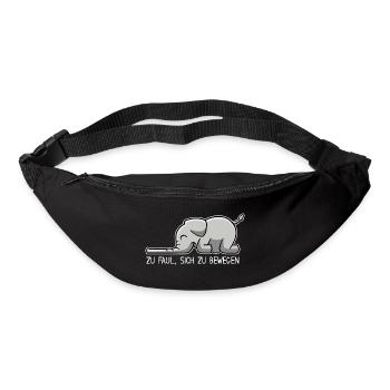 Elefant - zu faul, sich zu bewegen - Gürteltasche - Schwarz - Vorne