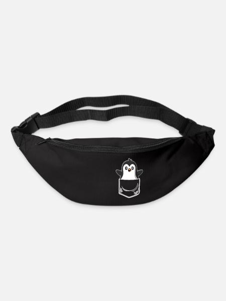 Poche de poche de poitrine de pingouin - Sac banane - noir