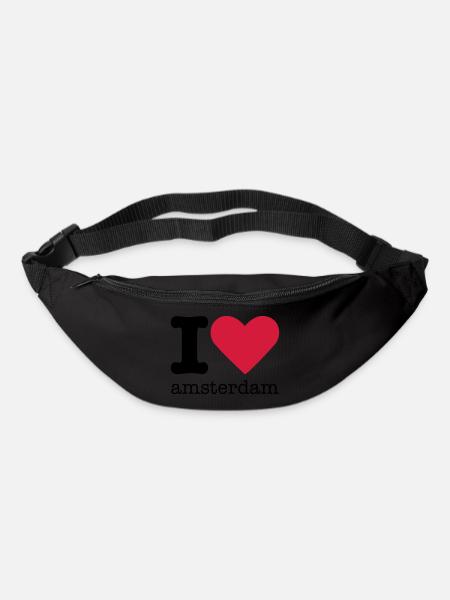 I Love Amsterdam - Gürteltasche - Schwarz