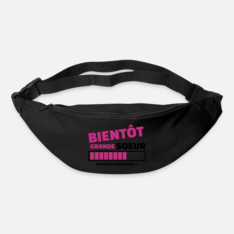 bientôt grande soeur - Sac banane - noir