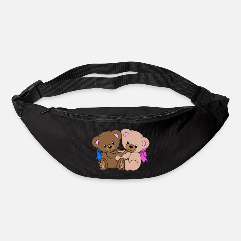 süße Teddys - Gürteltasche - Schwarz