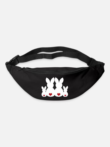 Rabbit family Rabbit Easter bunny Easter Easter present - Bum bag - black