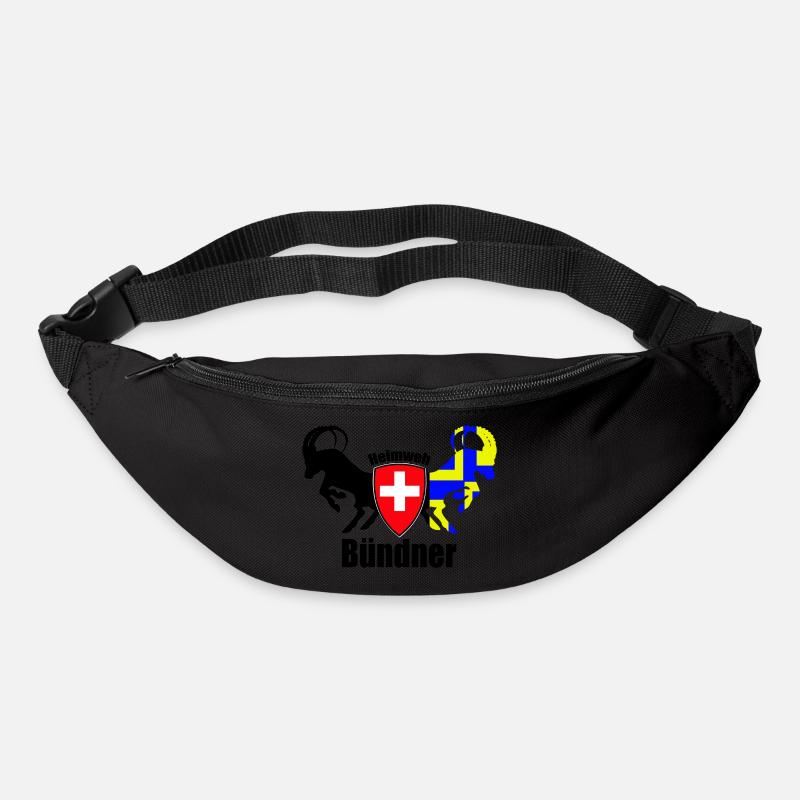 heimweh bündner - Gürteltasche - Schwarz