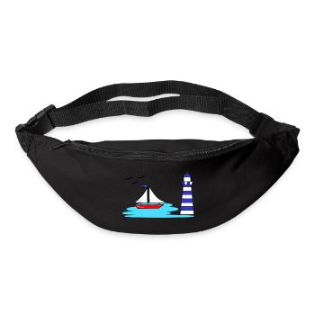 Bateau phare - Sac banane - noir - Devant