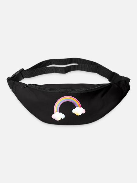 Smiley Rainbow - Gürteltasche - Schwarz