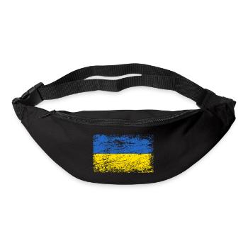 Ukraine Flagge Vintage Kazantip Urlaub Reise Kiew - Gürteltasche - Schwarz - Vorne