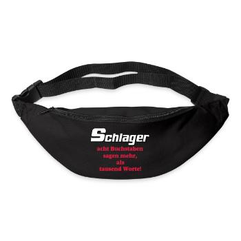 Schlager Party , Schlager Musik , Schlager Worte - Gürteltasche - Schwarz - Vorne